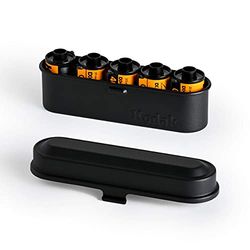 Kodak Film Case Estuche para 5 Rollos de películas de 35 mm – Retro Caja de Acero para salvaguardar Rollos de película (Negro) (película no incluida)