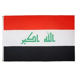 Irakese vlag 90x60 cm - Irakese vlaggen 60 x 90 cm - Banner 2x3 ft Hoge kwaliteit - AZ FLAG