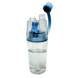 VoltShine Bottiglia d'acqua con spray, 400 ml, dispenser integrato, ideale per idratazione e freschezza nelle attività sportive e all'aperto.