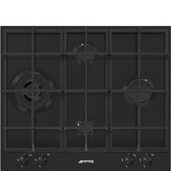 SMEG PX364LMB, Placa de gas CLASSICA, Black mat
