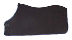 PFIFF 102312 - Coperta in pile "Boise", colore: Nero/Blu 115