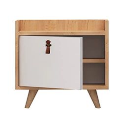 WELL HOME MOBILIARIO & DECORACIÓN Mesilla,100% Płyta wiórowa powlekana melaminą, Kolor Dąb Biały