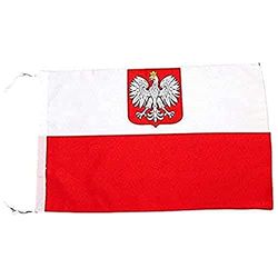 AZ FLAG Drapeau Pologne avec Aigle 45x30cm - PAVILLON polonais 30 x 45 cm Haute qualité