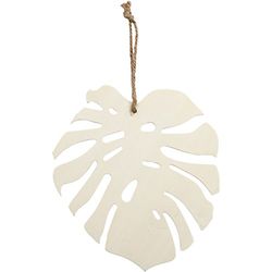 Monstera Leaf, H: 20 cm, B: 19 cm, plywood, 1 st, tjocklek 3 mm