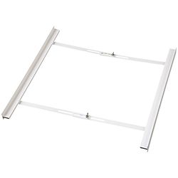 Xavax Assembly Frame, Connector for Washing Machines and Tumble Dryers with Open Front, Universal Fit for All Brands such as Aeg BEKO, Siemens, Bauknecht, Bosch, Miele, 55 x 68 cm with Lashing Strap - White