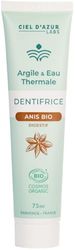 CIEL D'AZUR LABS - Denticlay Argile - Dentifrice Bio à l'Argile Blanche et à l'Eau Thermale de Digne les Bains - Certifié Bio Cosmos Organic - Tube 75ml - Anis