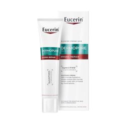 Eucerin Dermopure Clinical Hydra Repair Fluid 40ml, Moisturising Repair Cream with SymSitive & Ceramides for Acne, Face Moisturiser Oily and Sensitive Skin