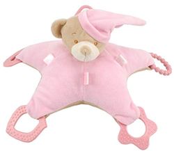 Duffi Baby plyschdjur "Osito" och bitring, 100% polyester färg rosa Master Baby Home, S.L. 0766-06