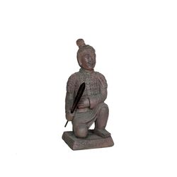Romimex Figurka dekoracyjna brązowa żywica wojownik 25 x 56 x 23 cm
