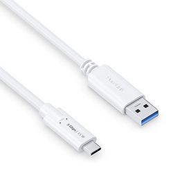 PureLink Câble USB-C vers USB-A, USB 3.1 Gen 1 avec transfert de données 5 GO/s, blanc, 0,50 m