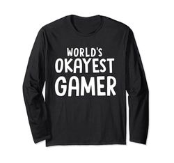 Funny sarcastic worlds okayest gamer coach funny tee Manga Larga