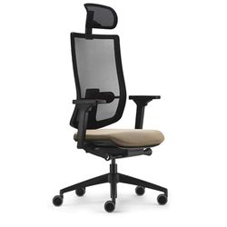 Sedus, se:do PRO Light 2, ergonomiczne krzesło biurowe, z membraną siatkową, kremowe, podparcie lędźwiowe, podparcie karku, regulacja wysokości