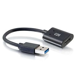 C2G 15CM USB-C vrouwtje to USB-A manspersoon SuperSpeed USB 5Gbps Adapter Converter, Compatibel met Smartphones, Tablets en Laptops