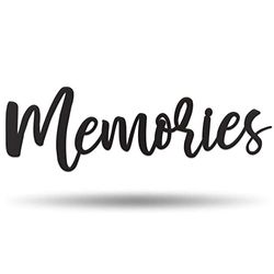 Vivegate Memories Wall Decor Metal Art Piece - 17"x5" Memories Family Wall Sign Metal Cut Out Signs From Durable Powder-coated Metal, Perfect For Travel Signs For Home Decor Signs