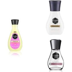 CUTEX 3 Step Nail Care Routine PREP with Moisture Rich Nail Varnish Remover TREAT with Intense Recovery PROTECT with All-in-One