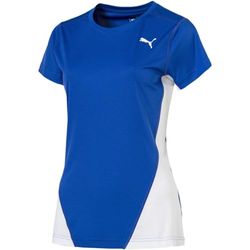 Puma Cross The Line Tee W T-Shirt Femme, Team Power Blue White, M