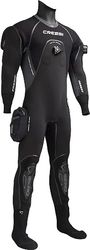 Cressi Desert Lady Dry Suit 4mm HD - Muta Stagna per Immersioni in Neoprene Precompresso Hight Density da 4mm, Nero/Grigio, S