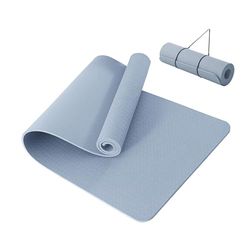 Good Nite Yogamat Dikke 10 mm Oefenmatten TPE Yogamatten Voor Vrouwen & Mannen Antislip Gym Matten Voor Thuis Fitness Workout Mat Pilates 183 * 61 * 1 cm (Hemelsblauw)