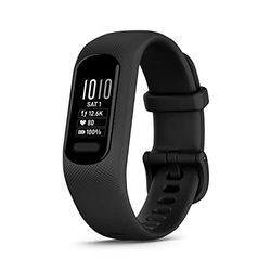 Garmin vívosmart 5 - Pulsera de actividad con puntuación del sueño, funciones de seguridad, asistencia y deportes, Negro, Talla S/M