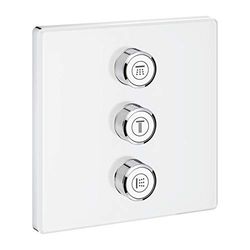 Grohe 29158LS0 Parte Esterna per Rubinetto da Incasso Triplo, Bianco, Squadrato