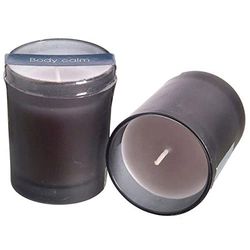 Exp12 Bougie pot en verre gris 50 g - 10h5x6