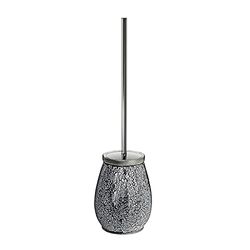 Gedy G-Myosotis, Grey Toilet Brush, Ceramic and Glass, 2 Year Warranty, Dimensions 46 x 12.5 x 12.5 cm and Weight 0.95 kg, R&D Design, Unica