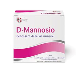 Matt, D-Mannosio 500 Cranberry, Integratore Alimentare per il Benessere delle Vie Urinarie con D-Mannosio, Cranberry, Uva Ursina e Vitamina C, Confezione da 12 Bustine