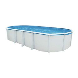 Steinbach Highline Piscine Ovale en Acier Blanc, 730 x 366 x 132 cm, 28900 L, 012624