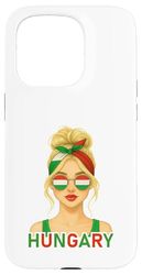 Blond Hungarian Girl Hungary Flag Hungarian Girlfriend Wife Custodia per iPhone 15 Pro