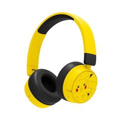 OTL Technologies Auriculares Infantiles SIN Cable Pokemon Pikachu con Control Parental DE Volumen Y Cable para Compartir Audio