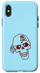 Chapeau de Pirate Squelette Halloween Foulard drôle Bande dessinée Coque pour iPhone X/XS