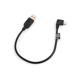 SYSTEM-S Cable Micro USB acodado 90 ° ángulo ca. 27 cm