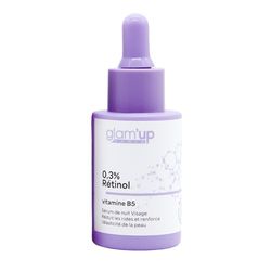 Glam Up Paris - Siero viso anti-invecchiamento, 0,3% retinolo, antirughe, vitamina B5, per uomo e donna, pelle più liscia e brillante, 30 ml
