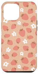 Carcasa para iPhone 15 Plus Cottage Core Fresas y Flores