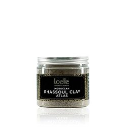 Loelle - Rhassoul Clay Powder - Create a Purifying Face Mask with this Ghassoul Soap - Moroccan Clay for Oily Hair - Natural Cosmetics - Made in Morocco (220g), Beige