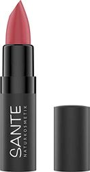 Sante Naturkosmetik Matowa pomadka do ust 06 Bright Papaya, pomadka do ust, efekt matowy, z ekologicznym masłem kakaowym, intensywne pigmentacje, 4,5 g