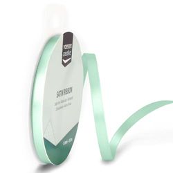 Vaessen Creative Ready to Start fita de cetim duplo, cetim, verde pastel, 6 mm x 10 m, 10