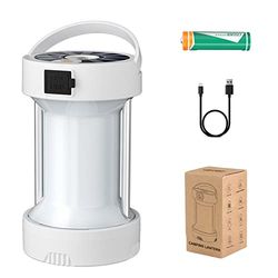 Lampe de camping LED, super lumineuse, portable, en ABS, blanc, à piles, rechargeable, équipement d'urgence, panne de courant, lampe de recherche, lampe de tente pour la pêche, l'aventure, la
