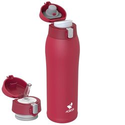 AORIN Botella Agua Acero Inoxidable 18/8, 750ml Botella Agua Niños, Botella Termica Anti-Fugas, Botella Gimnasio,Fácil de Abrir, Termo sin BPA para Deportes, Exterior, Viajes y Escuela