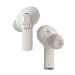 Sudio E3 Biały, douszne, prawdziwie bezprzewodowe, bryzgoszczelne, IPX4, Bluetooth v5.3, USB-C, 6 godzin odtwarzania