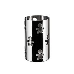 ALESSI Girotondo AKK09 Portacolines de Diseño con Decoración Perforada, Acero Inoxidable, Plateado, 1/2"