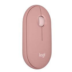 Logitech Pebble Mouse 2 M350s, estilizado ratón inalámbrico Bluetooth, ligero, personalizable, clics discretos, Easy-Switch, Windows, macOS, iPadOS, Android, ChromeOS - Rosa