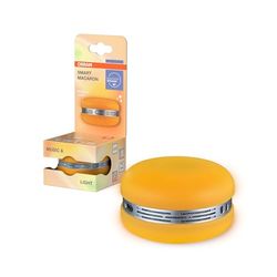 OSRAM Smart Macaron, Altavoz Bluetooth con luz de Colores giratoria, sincronización Musical y Temporizador en la App – 3 Modos, emparejamiento estéreo