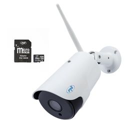 PNI House IP52 2MP 1080P wireless video surveillance camera package with IP 128GB MicroSD memory card with SD adapter