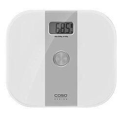 CASO Body Energy - Báscula De Baño Digital, Funciona sin pilas, utilizando energía cinética (energía generada por el movimiento), Graduación de 100g precisión, Plataforma de Vidrio, 200kg, blanca