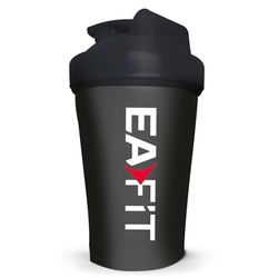 Shaker Protéine 400 ml Sans BPA – Shaker Gradué avec Mélangeur en Acier – Whey Protein, Pre Workout, Creatine – Shaker Plastique Anti-Fuite pour Sport et Fitness - Noir clair - EAFIT marque française