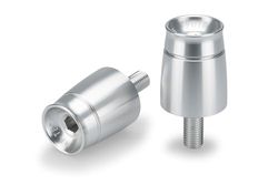 Puig 21968P Embouts de Guidon Modèle Sport - Design Racing Minimaliste de 40mm, Argent