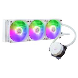 Cooler Master MasterLiquid 360L Core ARGB CPU Liquid Cooler - Dual Chamber Gen S Pump, Superior Radiator and 120 mm ARGB Fans, LGA 1700 and AM5 Brackets - White