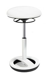 TOPSTAR Taburete de Oficina Sitness High Bob de Aluminio Lacado Blanco