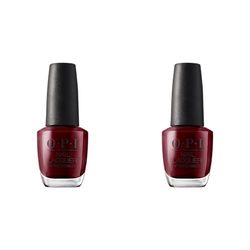 OPI Nail Lacquer - Vernis à Ongles classique - Got the Blues for Red - Couleur : rouge bordeaux - Qualité professionnelle - 15ml (Lot de 2)